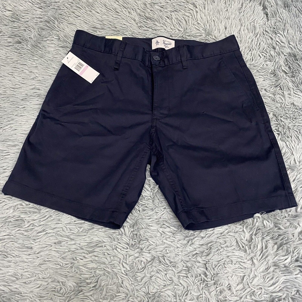 Penguin Men's Slim Fit Stretch Shorts 8" inseam Dark Sapphire | Size 32